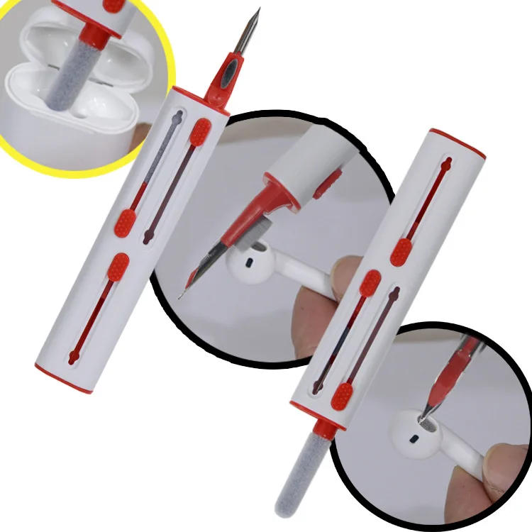 Custom multifunctional 4 in 1 Pen Keyboard Cleaning Dust wireless earphone Earbuds Pen Brush cleaner Kit for airpods