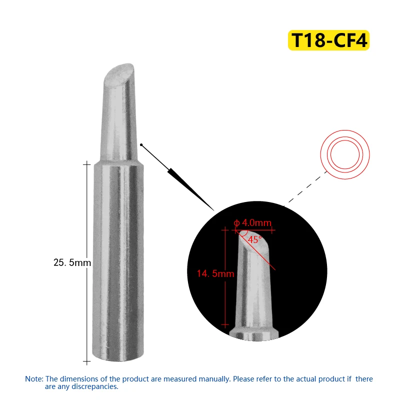 T18-CF4 высококачественные наконечники паяльника без свинца из прочного медного материала