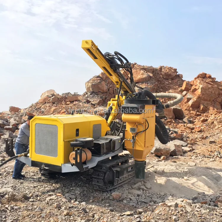 Can Do Vertical Hole and Horizontal Hole, Portable Hydraulic Crawler Dth Rock Drill Rig for Blast-Hole Drilling