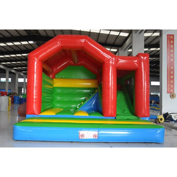 Blue Springs Big Red-Big inflatable bouncer castle slide with Roof Cover