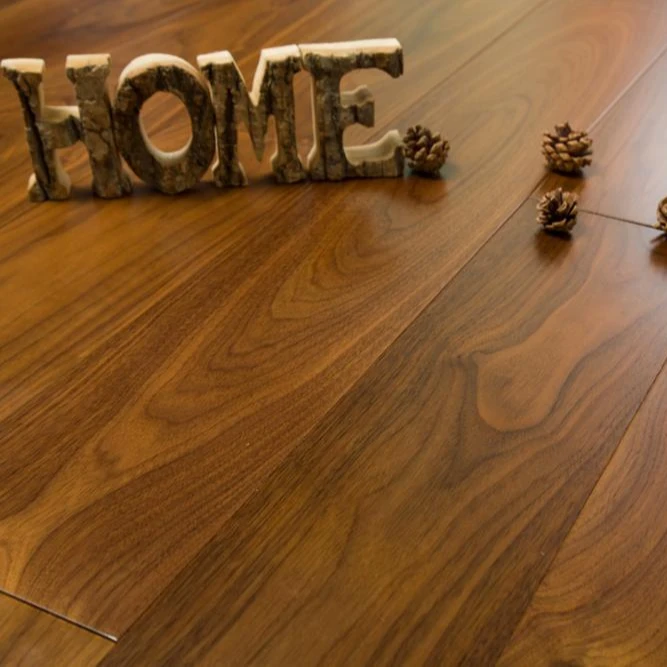 
China factory Direct Sales wear resistant click locking walnut hardwood flooring 