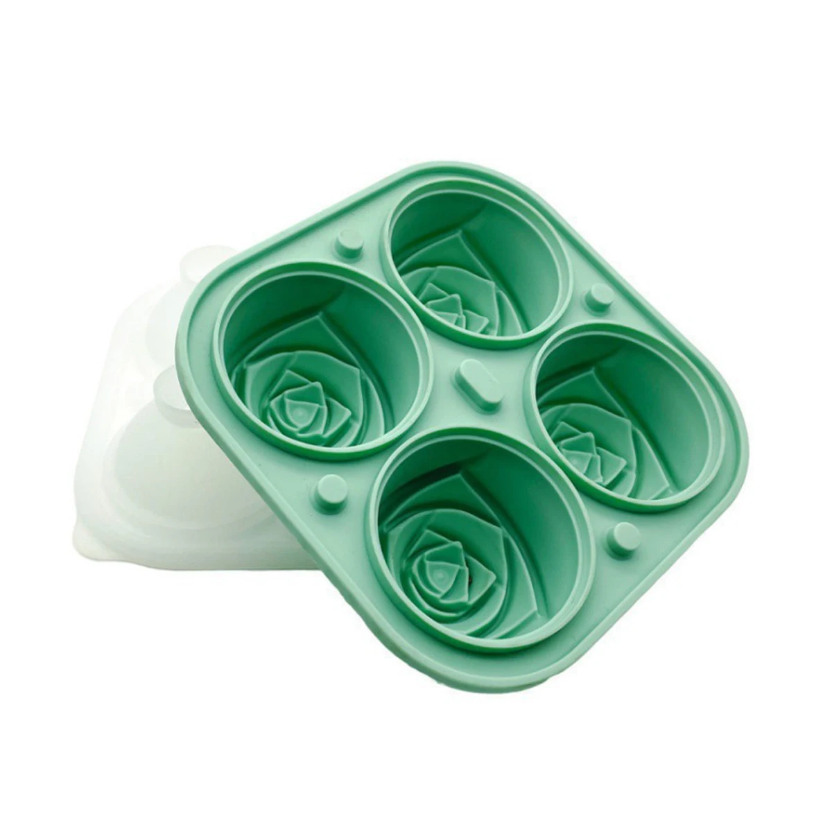 One Stop Shopping New Arrivals Food Grade Cake Candle 3D Silicone Mold 1Pc Rose Shaped Silicone Ice Cube Tray Mold