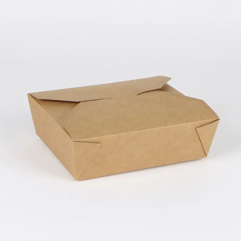 customized printed food container kraft paper fried chicken salad packaging paper boxes