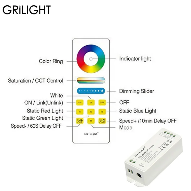 FUT043A DC12V 24V 2 4 г зоны контроллер светодиодной ленты RGB светодиодный комплект LED с пульт