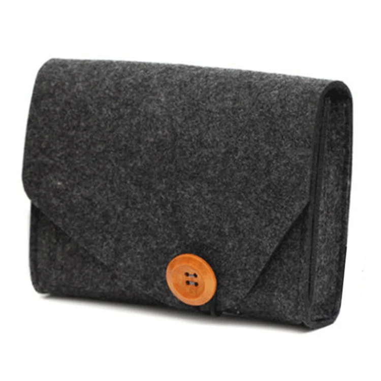 Felt Electronics Accessories Case Bag Camera Charger Black Cable Travel Organizer