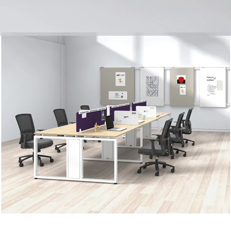 Factory Customization Office System Furniture Desk 6 Person Modern Design Tables