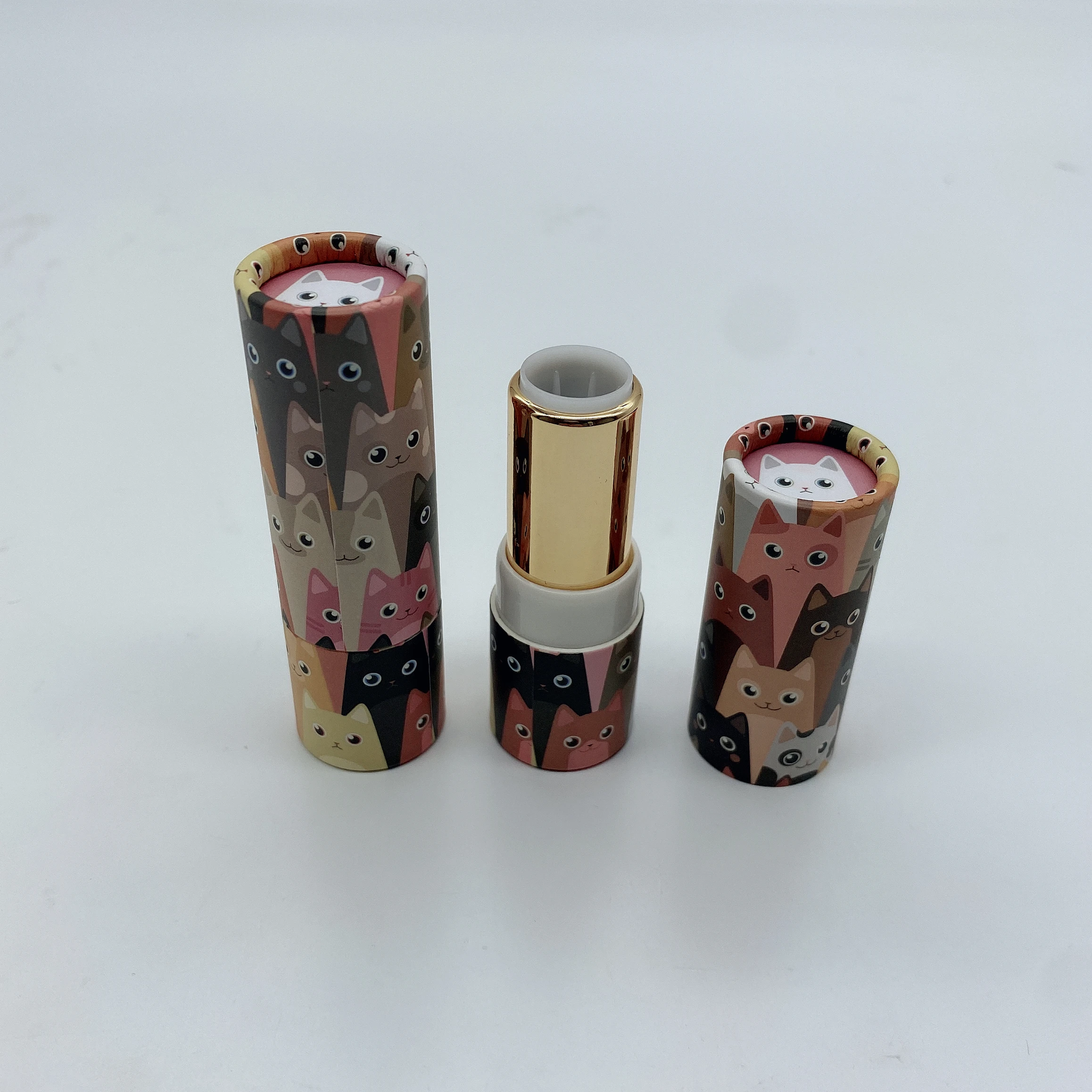 Eco-friendly Biodegradable Cosmetic Container Push Up Paper Tube Paperboard Lipstick Tube Cardboard Lipstick Tube