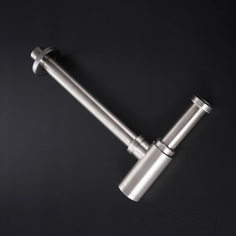 Wholesale Taizhou Manufacturer SUS304 Bottle Trap P Trap Round Siphon Drain Pipe Stainless Steel