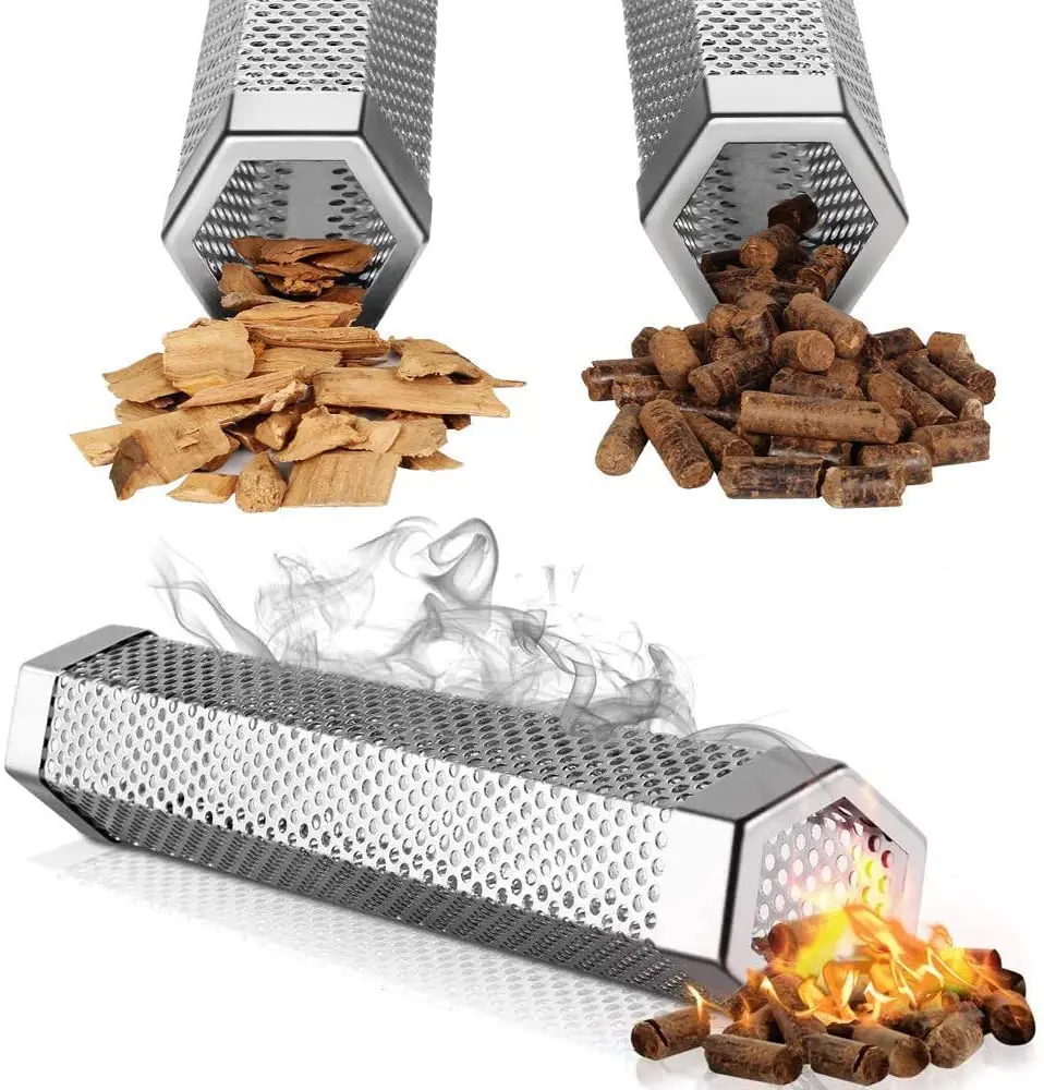 6 12 inch stainless steel BBQ wood pellet tube smoker