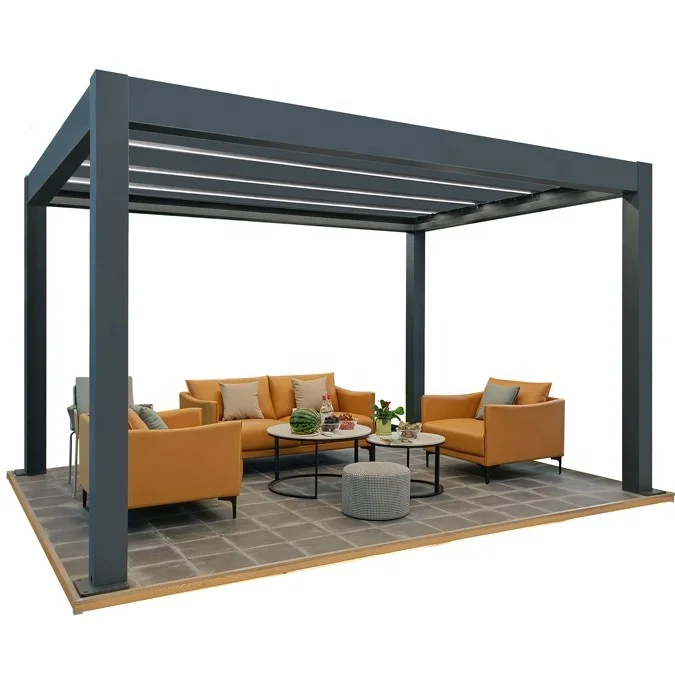 Outdoor Garden Pergolas Aluminium Outdoor Waterproof