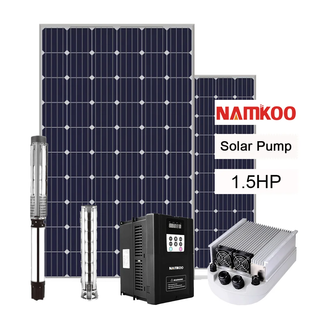 Lorentz 1.5hp Solar Water Pump Solar Panel Submerge Water Pumps Electric High Pressure Centrifugal Pump PV + Stainless Steel