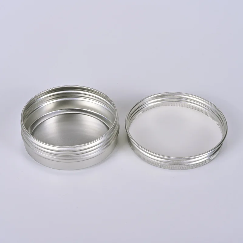 frosted jar aluminum color lid 120g flat round black 100ml aluminum bottle jar aluminum jar 250ml for tea packing 150g 10oz 30