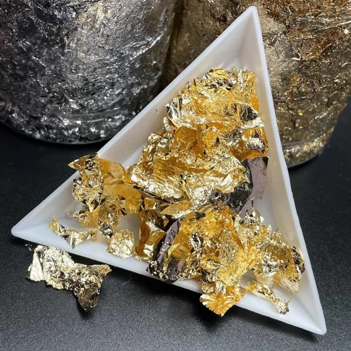 Gold Leaf Gold Silver Confetti DIY Nail Art Painting Material Decorating Party Supplies Bottle Packing Foil Paper Nail Foil