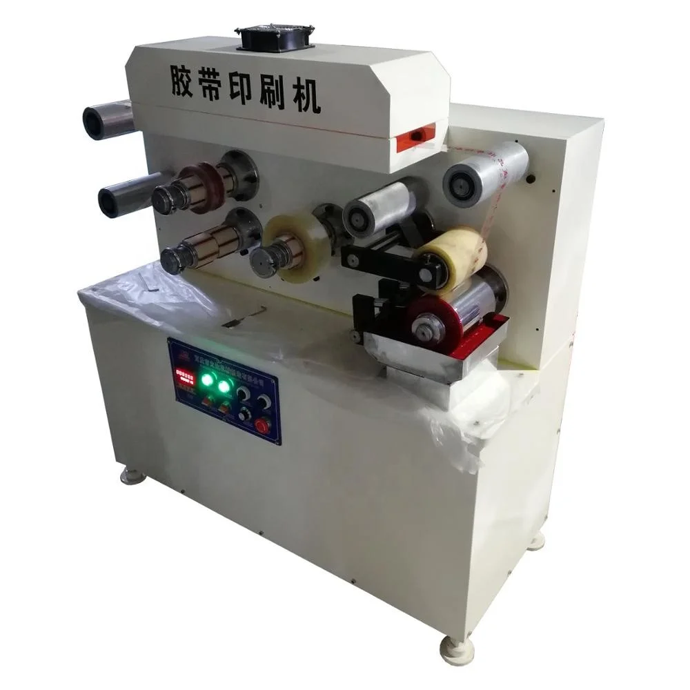 One color double colour transparent BOPP gum tape packaging tape printing machine adhesive tape printing machine