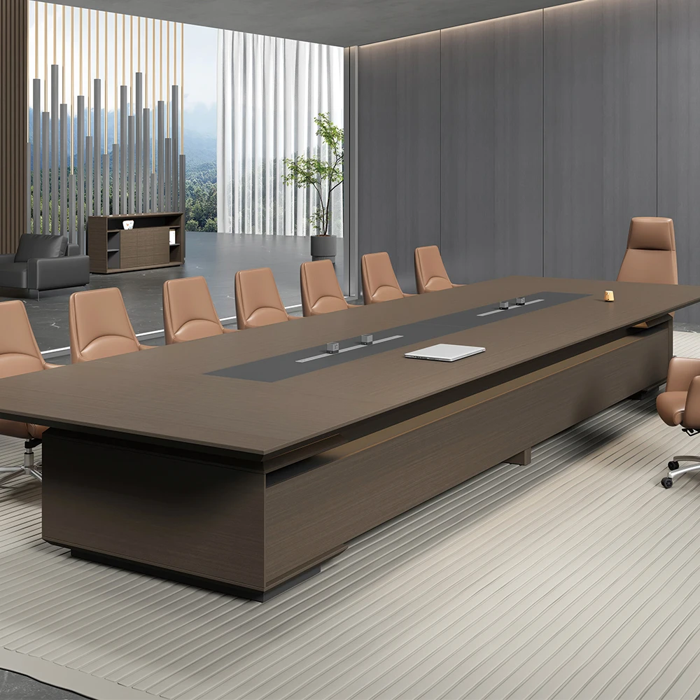 Customized 8 10 12 14 16 Person Conference Room Desk Seat Rectangular Meeting Big Conference Table For Office Furniture