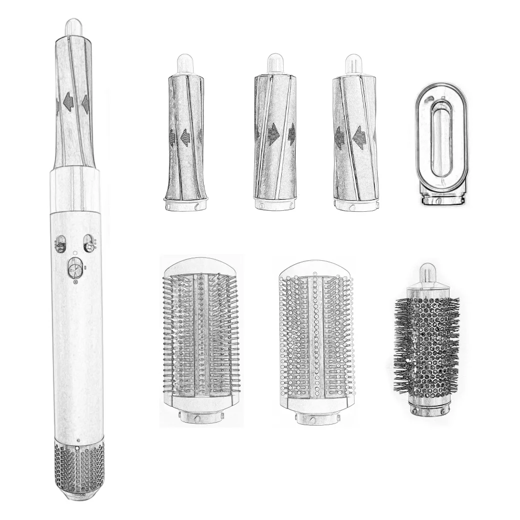 8 в 1 один шаг ионный фен бигуди HS01 выпрямитель для волос щетка горячая холодная 1200 Вт Профессиональный инструмент для укладки