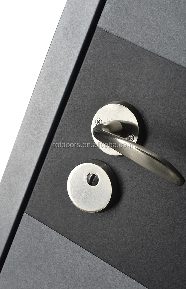 UV Proof Painting Design Exterior Commercial Steel Doors Surface Luxury European Security Doors Swing Graphic Design Finished