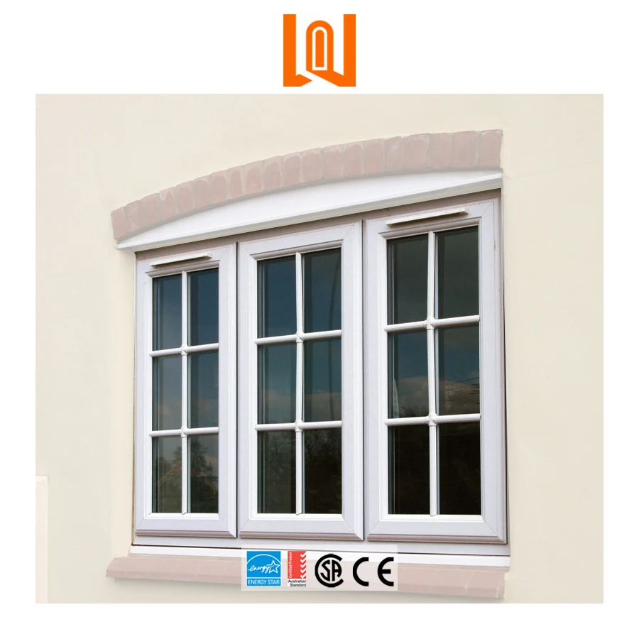 WANJIA european style latest simple design vinyl windows custom double glazed french windows