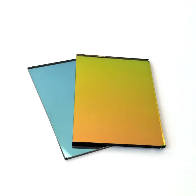 rainbow color glass mirror sheet,mirror clear glass 3mm 4 mm 5mm 6mm,mirror glass price per square meter