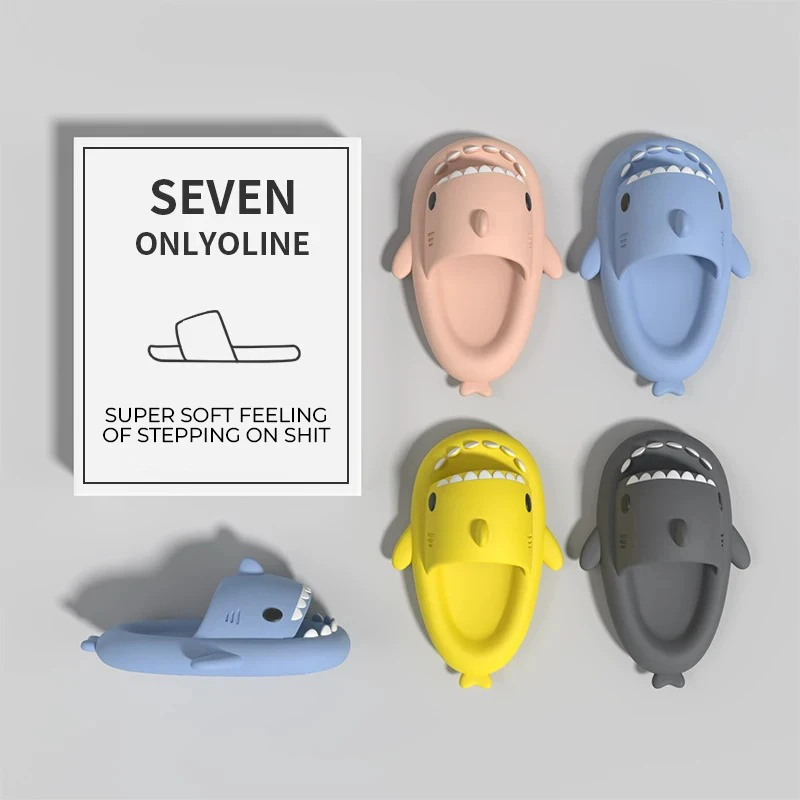 The Second Generation Of Sharks Slippers Women Wear Ins Tide Home With Non-Slip Custom Sports Slippers In Summer