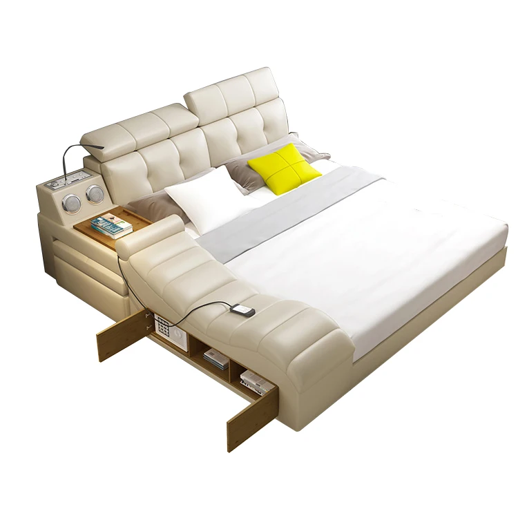 Спальня King size современный массаж татами кожа кровать