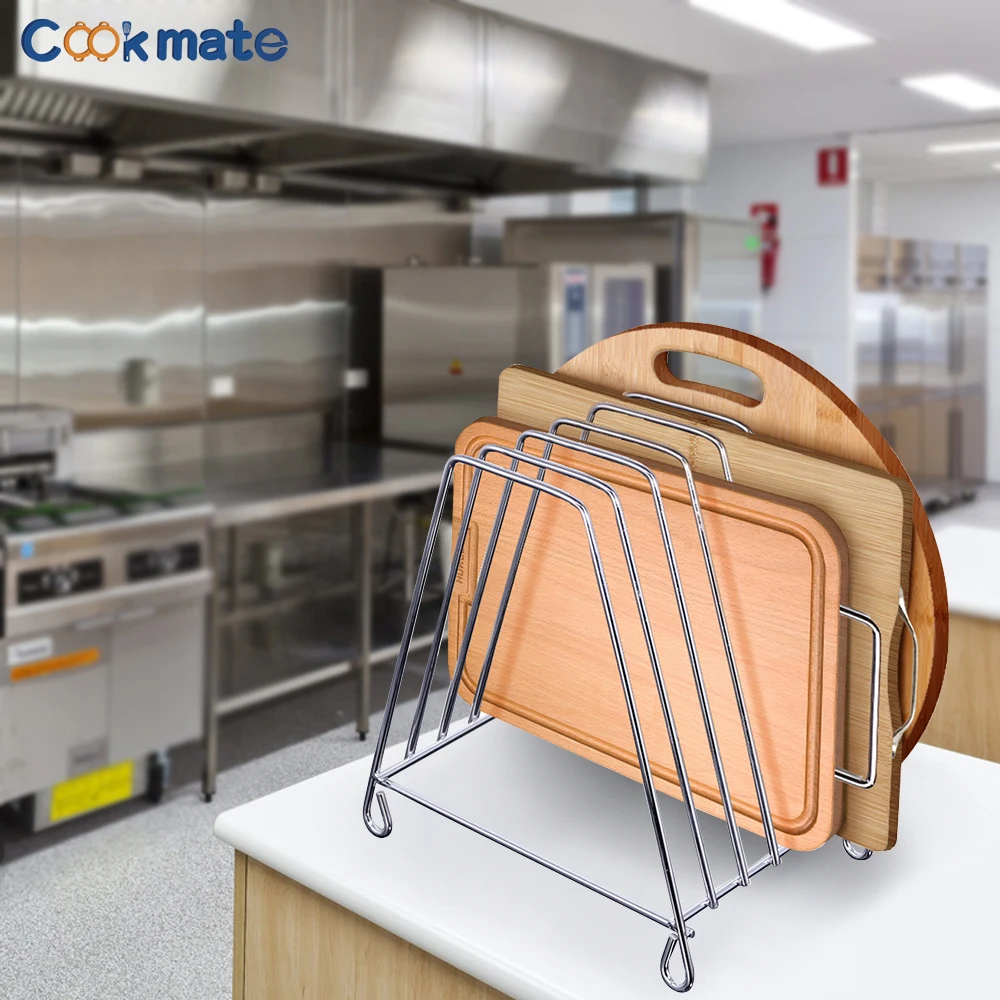 High Quality Stainless Steel 6 10 Slots Cutting Board Dry Display Stand Kitchen Countertop Cabinet Office