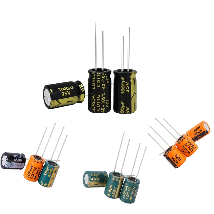 Lorida Manufacture Price 400V 3.3UF 6*12Mm 6.8Uf 500V Aluminum 820Uf 200V Electrolytic Capacitor