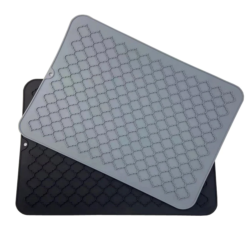 Silicone Drain Pad Non Slip Dish Household Dry Fast Sink Mat for Kitchen Counter