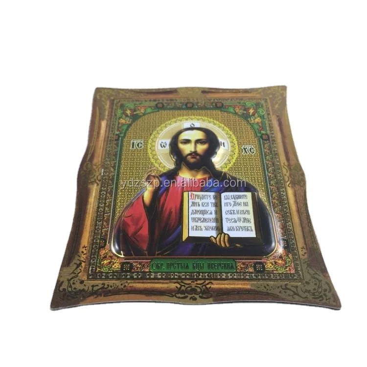 Promotional souvenir 3D custom epoxy holiday gift Christ Jesus story fridge magnet