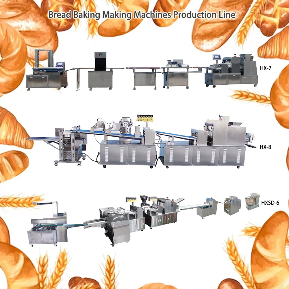 Double Lines European Automatic Bakery Equipment Bread Electrical Machine for Bread Maker