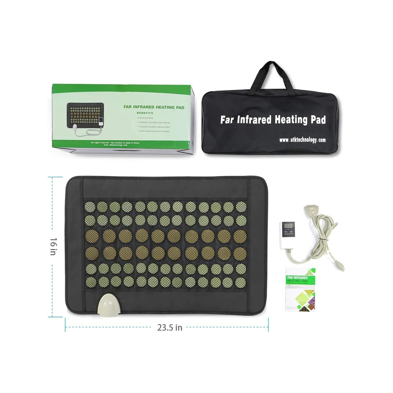 Intelligent Ergonomic Electric Heat Therapy Knee Wrap Pad for Arthritis Pain Relief with Auto Shut Off Memory Foam