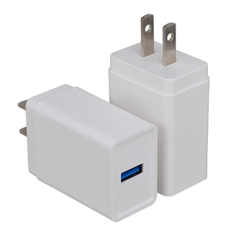 
5V 3A 18W QC 3.0 White EU US plug cell phone usb fast charger 