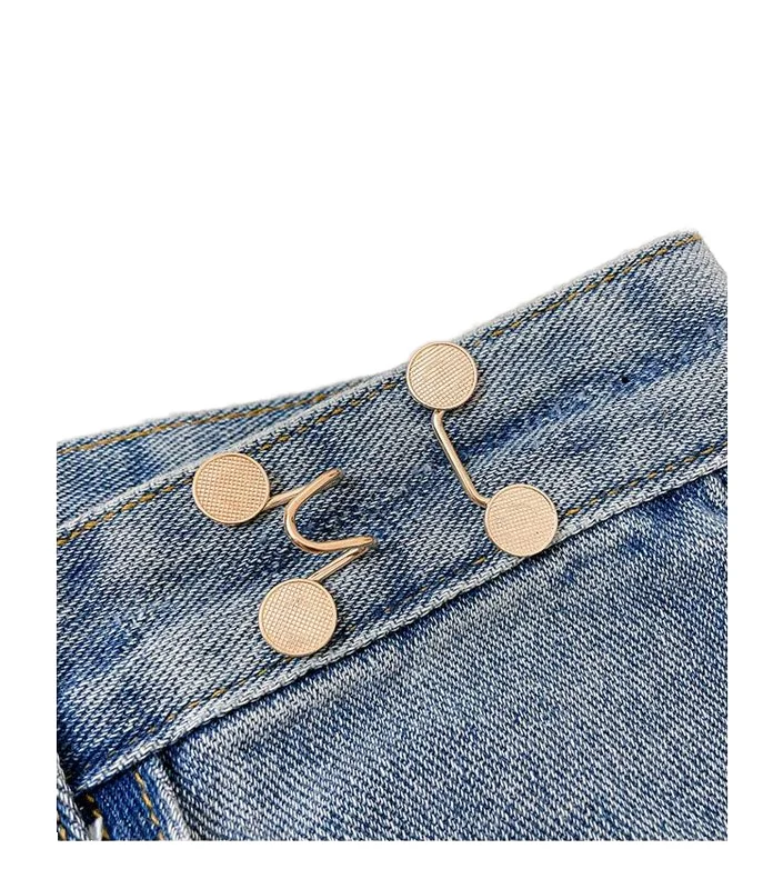 Detachable universal fixed button Hook Adjustable jeans sewing-free waist clothes buttons Big Hook and Bar