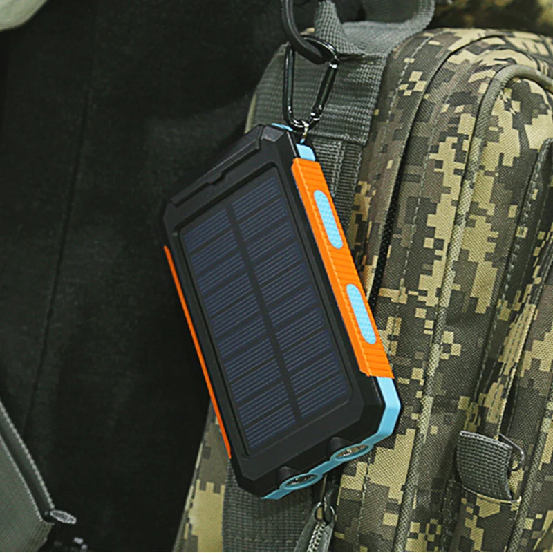 Solar Charger Power Bank 20000Mah Portable Pd 18W Usb C Phone Charger Qc 3.0 External Battery Pack For Mobile Laptop