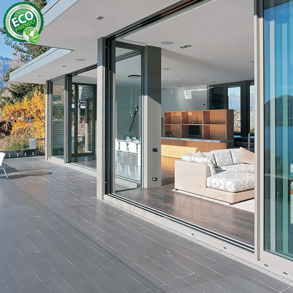 Balcony Aluminum Sliding Door Patio Sliding Stacker Doors Exterior For Houses