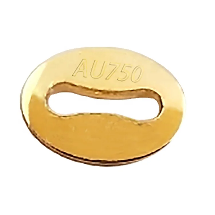 Au750 stamp Jewelry Making DIY jewelry  18K gold essential accessories connector