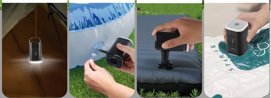 Household electric inflatable pump small fast dual-purpose suction pump wireless outdoor lithium battery inflatable pump