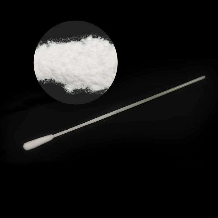 PA66 Testing Swab Sterile Medical Nasal Flocked Swabs Nylon power Material