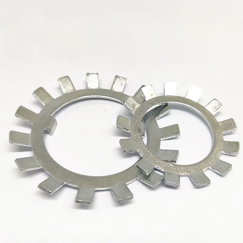 Custom Carbon Steel Tab Shaft External Tooth Washer Spring Lock Washers