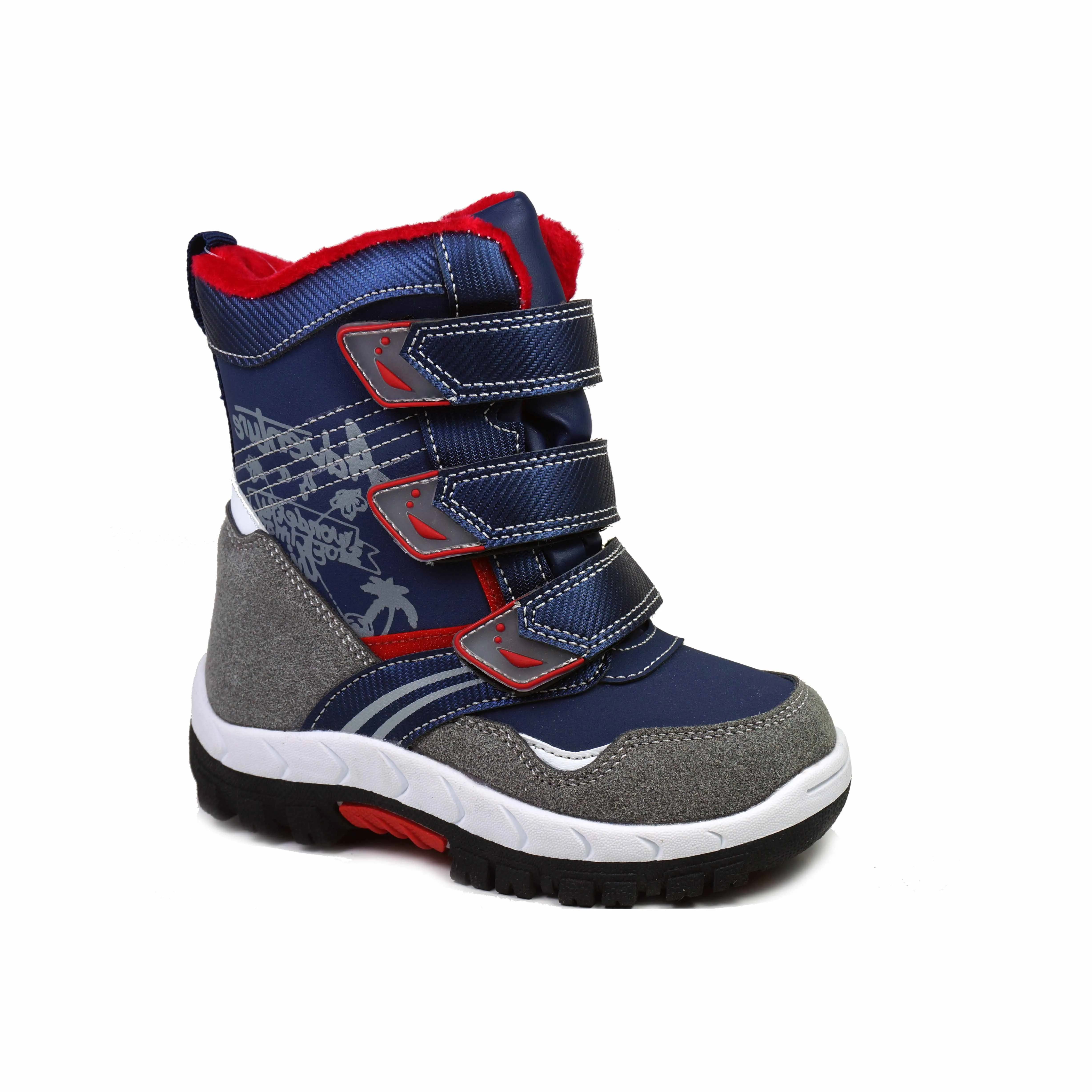 
Kids boots children hook and loop winter boots snow for boys 