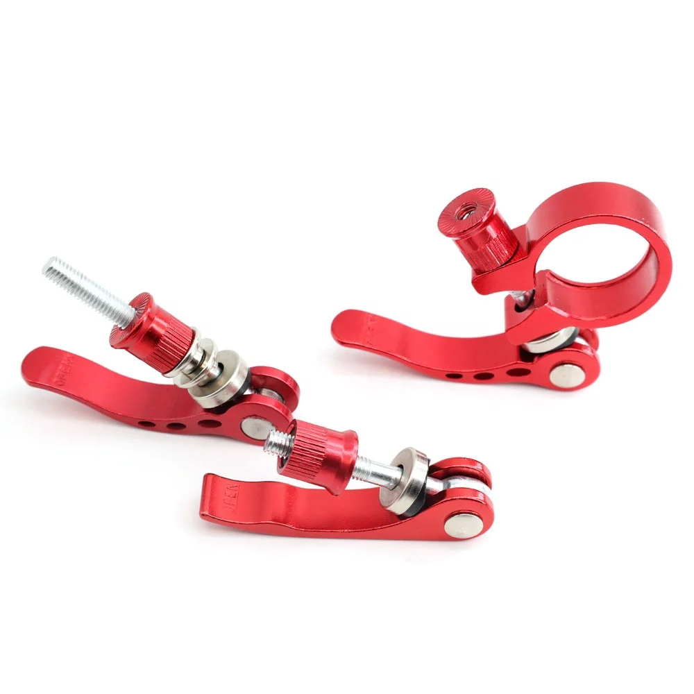 M6 Red Anodized Black Aluminum Quick Release Handle Cam Lever with Barrel Nut