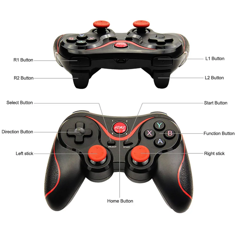 Mobile Wireless BT Game Controller X3 with Bracket Gamepad
