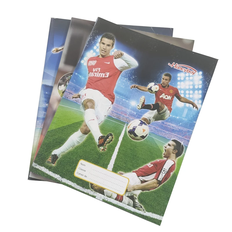 logo & branded french ruling paper 80 pages football star children french exercise book