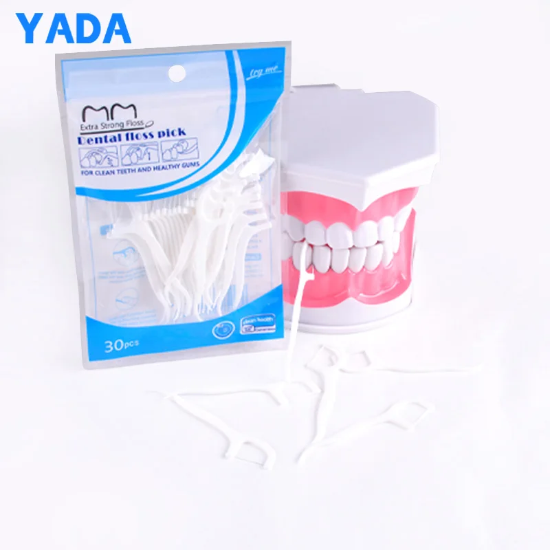 Bulk Eco Friendly Bamboo Charcoal Reusable Vegan Plastic Toothpick Dental Floss Picks Flosser
