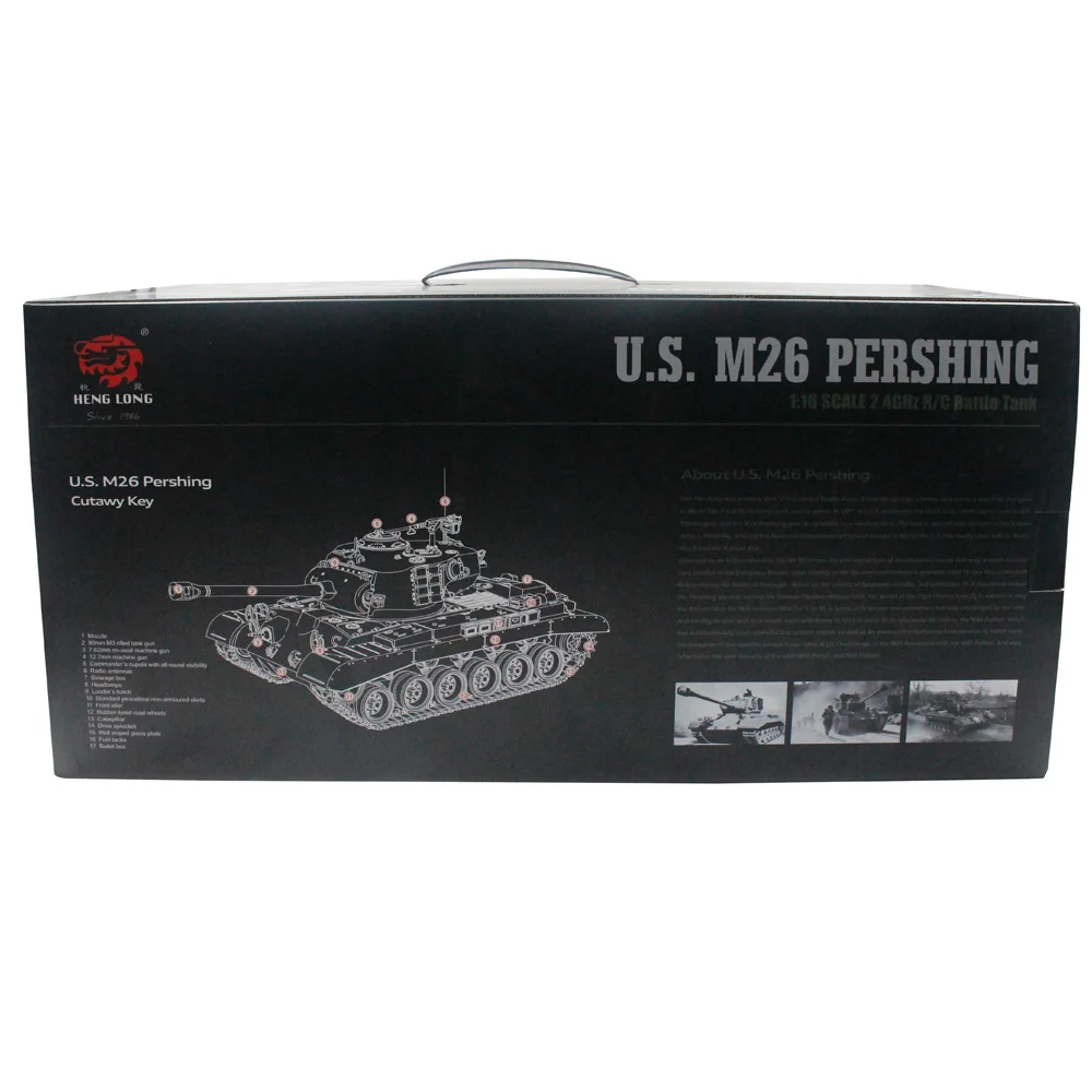 Remote Control Tank SJY-3838 Pershing M26 Heavy Remote Control Tank Metal Track Model Toy