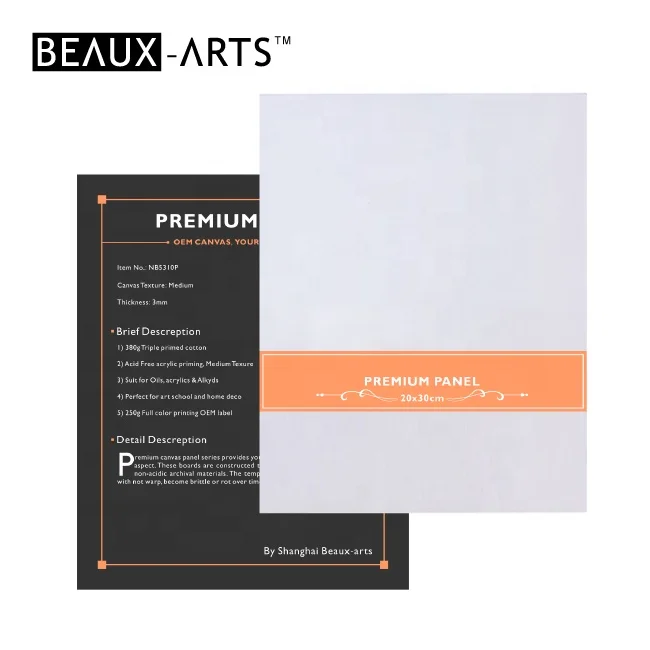 20x30Cm 3mm Thickness 380g Triple Primed Cotton, Premium Art Supplies Canvas Panel for Art School, Canvas Painting Supplies
