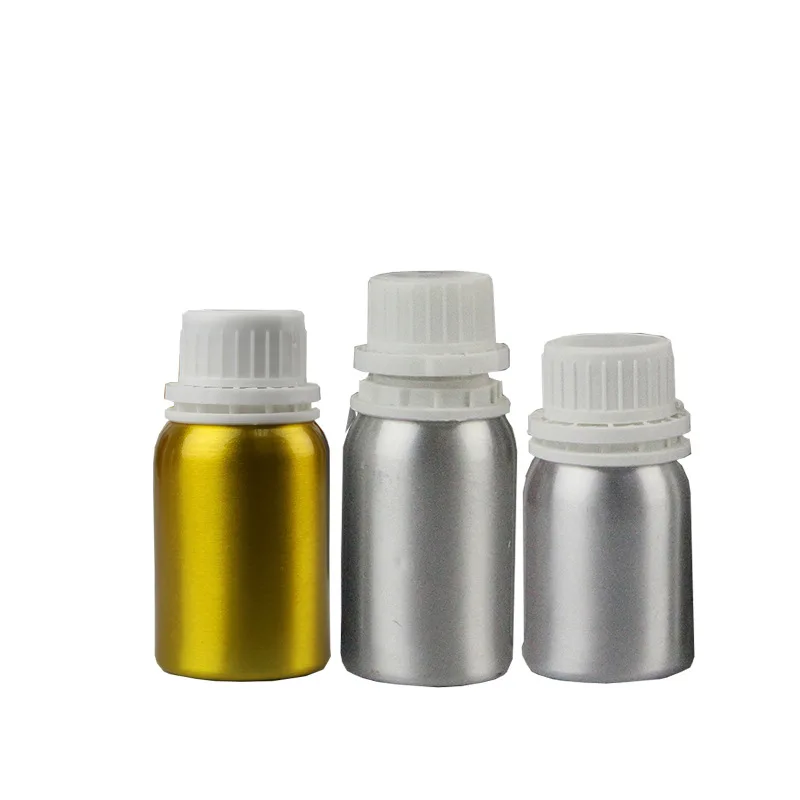 Hot Sale Aluminum Bottle 30 ml 500 ml 1000 ml 1 L Empty Metal Aluminum Essential Oil Bottle with Tamper Evident Lid
