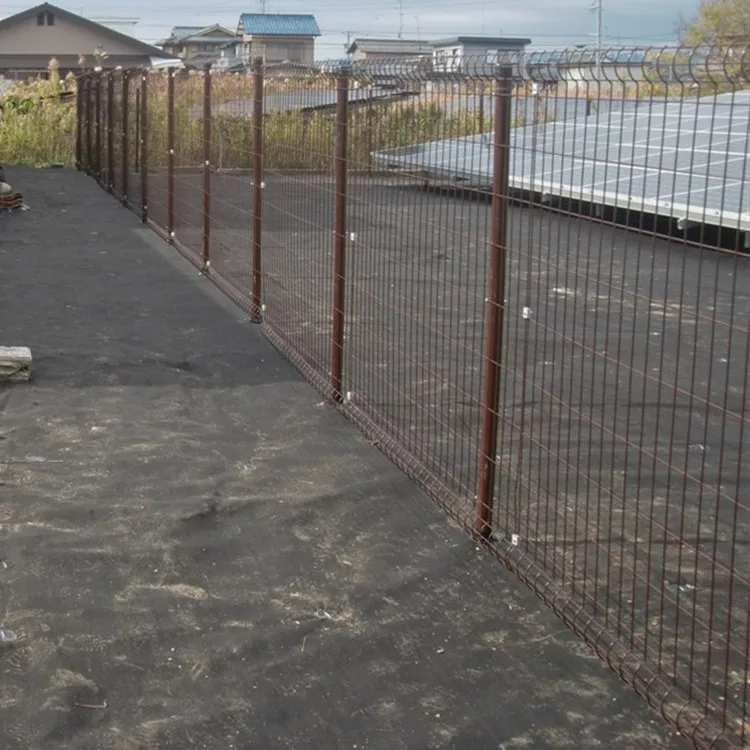 Продажа от производителя солнечный забор темно-коричневая проволочная сетка солнечная система ограждения сельское
