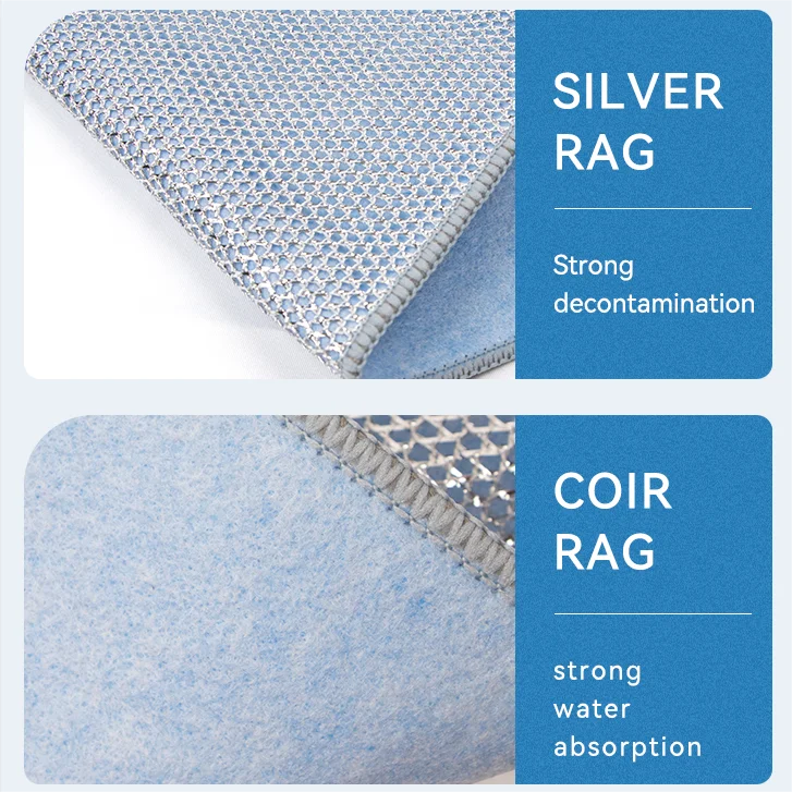 2024 New Multipurpose Wire Dish Washing Rags for Wet and Dry Wire Miracle Cleaning Cloths Coir Fiber Reusable Dish Cloths