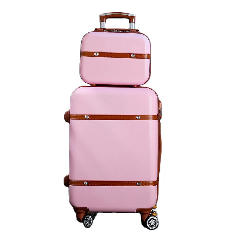 travel fashion mother son two sets ABS travelling bags trolley luggage sets universal wheel suitcase
